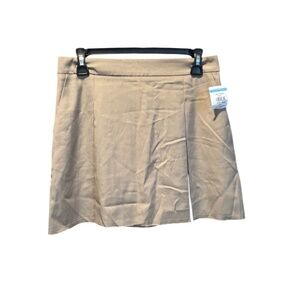 Topshop Pleated Mini Skirt in Khaki Size 6 NWOT
